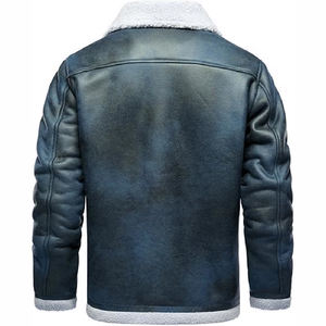 Veste en cuir unisexe pour moto, hiver 2025, nouvelle, décontractée, coupe ajustée, col montant, imperméable, épaisse, grande taille - Product Image 5