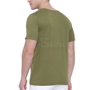 Pakistan vente en gros nouveau design de haute qualité t-shirt pour hommes logo personnalisé solide tricoté respirant séchage rapide à un prix raisonnable - Product Image 4