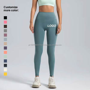 Custom Logo High Waist Women's Gym Fitness Yoga <b>Leggings</b> Eco-Friendly High Waisted Workout <b>Leggings</b> <b>Pocket</b> XL Spandex Seamless - Product Image 3