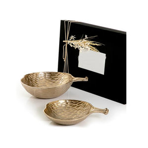 Grand bol de service en aluminium au design antique de forme ronde plaqué or de qualité supérieure pour la maison et l'hôtel - Product Image 5