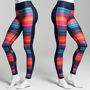 Personalizar sublimación Yoga Legging Mujeres Compresión Pantalones de poliéster sin costuras Entrenamiento Gimnasio Sublimación Fitness Leggings Mujeres - Product Image 2