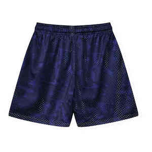 Short de gym fitness taille moyenne en maille personnalisé pour hommes léger polyester solide motif style décontracté écologique - Product Image 3