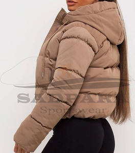 Chaquetas ligeras con estilo para mujer, Abrigo acolchado plegable con cuello levantado, manga larga, ropa de abrigo informal de viaje - Product Image 3