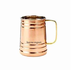 Cilindro de cobre hecho a mano Moscow Mule Mug con cubierta Eco-Friendly Restaurant Use Counter Decor - Product Image 4