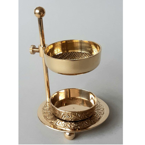 Superior Quality Brass Arabic Incense Burner Incense Bakhoor Burner New Aged Brass Matt Gold Finished Indian Handmade wholesaler - Product Image 3