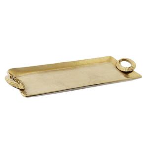 Customizable Wood Steel Brass Breakfast & <b>Dinner</b> Serving <b>Tray</b> Kitchen Catering Used for Table Decoration - Product Image 2