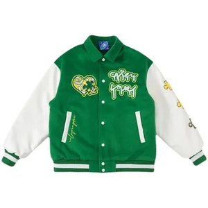 Veste d'université brodée de baseball à manches en cuir pour hommes Spot Wholesale Formal Outdoor Letterman Jacket - Product Image 4