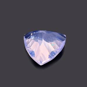 Exquis Scorolite Lavande Quartz Trillion Cut Pierre Naturel Lavande Quartz Concave Précision Coupe Lâche Véritable Gemme OEM - Product Image 1