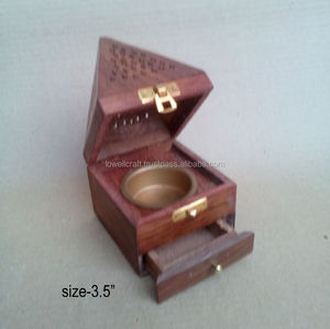 Pyramid <b>Wooden</b> Loban Burner Handcrafted Pyramid-Shaped Incense Burner Loban and Resin Incense Traditional <b>Wooden</b> Aromatherapy - Product Image 2
