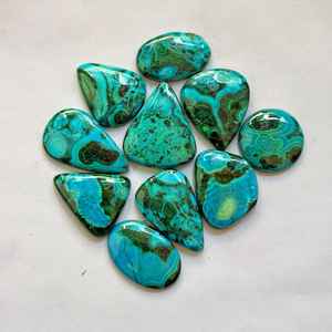 10 pièces naturel Azurite Malachite Lot pierres précieuses de qualité supérieure Cabochons Azurite Malachite pierres précieuses en vrac - Product Image 6