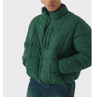 Veste matelassée en toile pour homme, de qualité supérieure, tendance, pour l'hiver, décontractée, avec capuche, logo personnalisé sur le devant
