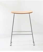 Tabouret de bar en bois massif, chaise haute moderne en fer pour la maison, l'îlot de cuisine, le comptoir de bar, le bureau d'accueil