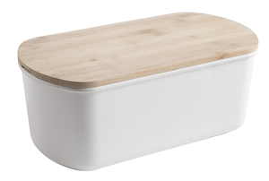 Contenitore per pane in melamina e bambù con coperchio/tagliere, 34x18x13cm. (Ibili 754410) - Product Image 2