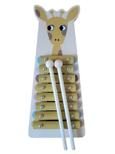 Aangepaste Goede Kwaliteit Kleurrijke Houten Giraffe Xylofoon Muziekinstrumenten Educatief Speelgoed Voor Kinderen