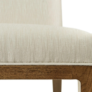 Silla de Comedor Moderna Tapizada sin Brazos con Patas de Madera Sólida para Comedor y Hogar - Product Image 3