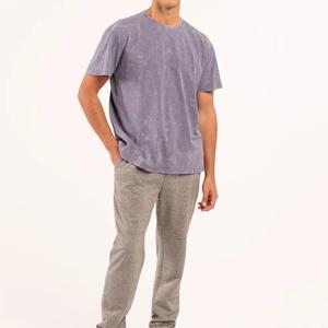 T-shirt Oversize Délavé à l'Acide 100% Coton Vintage, Col Rond, Manches Courtes, Streetwear Uni pour Homme - Product Image 2