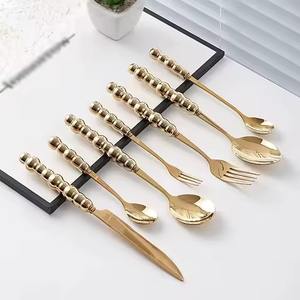Blue Resin Handle Stainless Steel Head Cutlery Set Stylish <b>Flatware</b> for Family Meals Events and Everyday Dining From India - Product Image 5