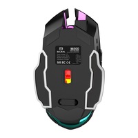 M500 LED Back Light Wireless Mouse Ergonomics Gaming Mouse 2.4Ghz Dapat Diisi Ulang untuk Laptop/PC