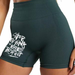 Pantalones cortos de gimnasio de cintura alta para mujer, venta al por mayor, ropa transpirable de la mejor calidad, pantalones cortos de punto, pantalones cortos de yoga holgados de talla grande - Product Image 2