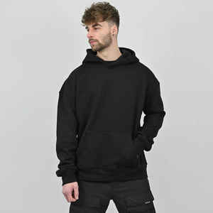 Sudadera con capucha de gran tamaño para hombre de algodón 100% de peso pesado de la mejor calidad, ropa de calle, sudadera de invierno con logotipo personalizado - Product Image 6