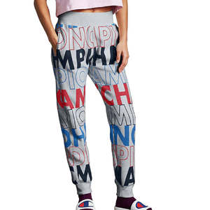 Pantaloni Cargo Grigi Traspiranti da Donna Champion a Vita Alta con Logo Reverse Weave, Taglia Small - Product Image 1