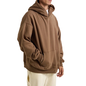 100% algodón 400Gsm Heavy Weight Men's Oversized Hoodie & Sweatshirt Plain Dyed Basics para invierno Custom men HOODIE at Nurak - Product Image 3