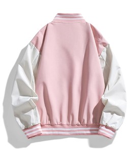 Diseño personalizado Stand Collar Universidad Chenille bordado Vintage College chaqueta universitaria de gran tamaño para hombres - Product Image 4