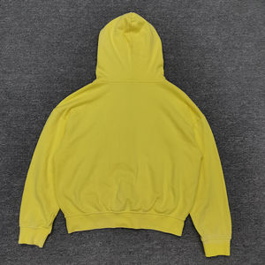 เสื้อฮู้ดดี้ทรงบ็อกซี่แบบสวม ซิปหน้า ตัวใหญ่ ปักลายตัวอักษร ล้างสีแบบแอซิดวอช ทรงครอป สำหรับผู้ชาย - Product Image 4