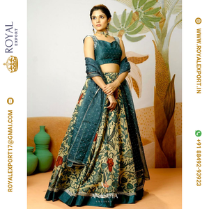 Nouveau lancement tendance Kalamkari Designer Lehenga Choli Collection au prix de gros par Royal Export Surat - Product Image 3