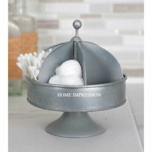 Antique Decorative Galvanized Round Shape Pot Tabletop Kitchen Utensils <b>Holder</b> Forks Spoons & <b>Knives</b> Cutlery <b>Holder</b> Caddy Tool - Product Image 3