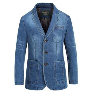 Chaqueta vaquera recortada Fresh Drop para hombre hecha para fanáticos de la ropa de calle de moda, perfecta para trajes elegantes para todos los días - Product Image 1