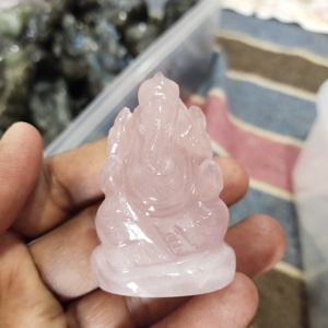 Estatua de Ganesha Idol de piedra Natural para decoración, estatua de Ganesha de cristal, diosa Idol de Ganesha, venta al por mayor - Product Image 4