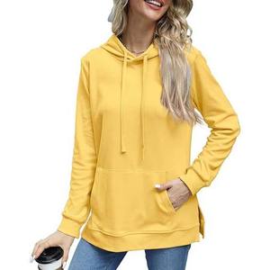 Sweat-shirts pour femmes en molleton français surdimensionné et lourd, 100% coton, impression personnalisée du logo, sweat-shirt vierge de haute qualité, logo délavé - Product Image 2