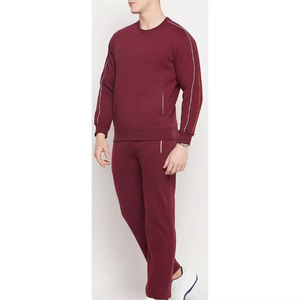 Conjunto de pantalones de chándal acampanados con sudadera de 2 piezas Unisex 350 Gsm algodón orgánico ligero 350 Gsm chándal de lana para invierno - Product Image 4
