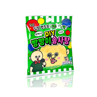 Yum'z Bites Bbangbbang's Face Cotton Candy 11g Saveur Yaourt Multicolore Texture Douce et Dure Forme Bloc Enrobé Fabriqué au Sud 60