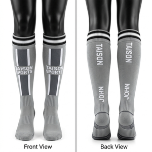 Premium Quality Elastic Knit <b>Women</b> Soccer Sports <b>Socks</b> Orange <b>Black</b> Ventilated Mesh Panels Custom Jacquard Logo Fit men <b>socks</b> - Product Image 4