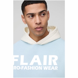 Pull à capuche en coton biologique 100% pour hommes Sweat-shirt à capuche perlé à motif solide - Product Image 4