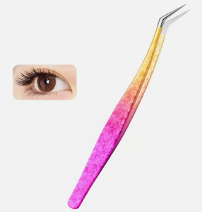 Professional Custom Eyelash Extension Tools Hot Sale Stainless Steel Fiber Tip <b>Lash</b> Tweezers Volume <b>Fan</b> <b>Lash</b> Tweezers - Product Image 6