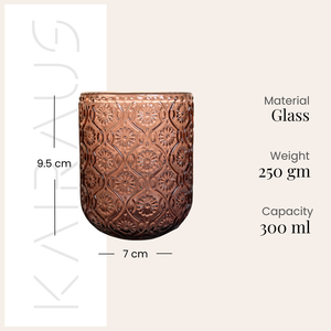 Juego de 4 Vasos de Vidrio Vintage ATARA, Elegantes Vasos para Beber de Estilo Antiguo - Product Image 3