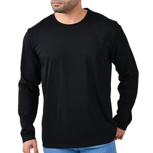 OEM Crew Neck Heavy Cotton <b>TShirt</b> Blank Drop Shoulder Plain Oversized <b>Long</b> Sleeve T Shirt for Men - Product Image 1