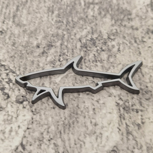 Metal Shark Gill Decorative Side Emblem for <b>Car</b> Fender Personalized Shark Fin Style Auto <b>Sticker</b> - Product Image 6