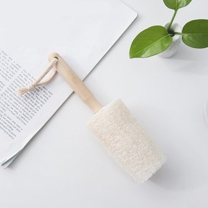 ใยบวบออกแบบใหม่ขายส่ง Eco Loofah แปรงอาบน้ำและฟองน้ำด้ามไม้ Zero Waste Brush ราคาถูก - Product Image 4
