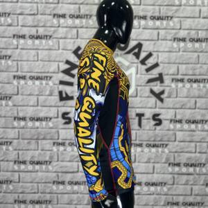 Hot Sale MMA Rash Guard Comfortable Mixed Martial Arts Wear Custom Made in Pakistan Latest Side Panel Mesh Panel Rash Guards - Product Image 4