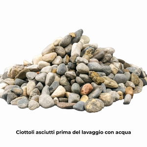 Ciottoli Grigi Ghedi Pietre Naturali per Giardini Decorativi Cortili Aiuole Vasi Dimensione 20/30 Confezione da 25 Kg Ciottoli - Product Image 2