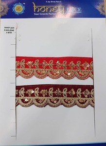 Dentelle brodée florale colorée vibrante avec un design complexe pour l'artisanat de mode et la décoration intérieure - Product Image 5