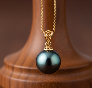 จี้925ไข่มุกดำธรรมชาติแบบโบฮีเมียนจี้คริสตัลบำบัด - Product Image 3