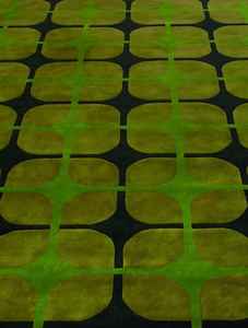 Alfombra redonda abstracta moderna, alfombra con textura de naturaleza verde para sala de estar, alfombra de suelo con acento geométrico contemporáneo para sofá, mesa de centro - Product Image 3