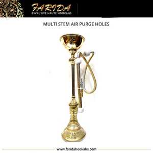 Juego de Narguile de Acero Inoxidable Lacado de Lujo Egipcio de la Mejor Calidad, Personalizado, con Múltiples Orificios, Manguera de Vidrio para Fumar Shisha, Accesorios para Bares - Product Image 4