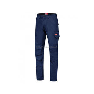 Pantalones de Trabajo Ligeros para Hombre, de Poliéster/Nailon, Transpirables, de Cintura Media, con Botones, Técnica de Tejido, Frente Plano, Diseño Bordado en Lona - Product Image 5