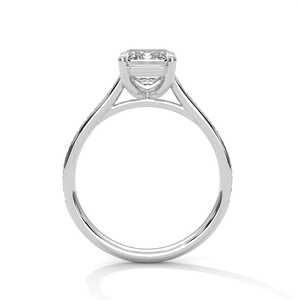 Bague de fiançailles en argent sterling 925 Asscher Cut VVS Moissanite Diamond Timeless Everyday Wear pour un anniversaire de fête de mariage - Product Image 2